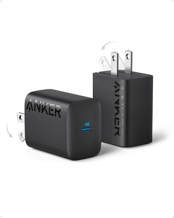 Anker 312 30W USB-C Charger, Charger Compact Foldable Design, 2-Pack 30W Fast Charger
