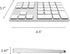 Macally Bluetooth Number Pad for Laptop, Rechargeable Wireless Numeric Keypad, Slim 35 Key Wireless Number Pad for Data