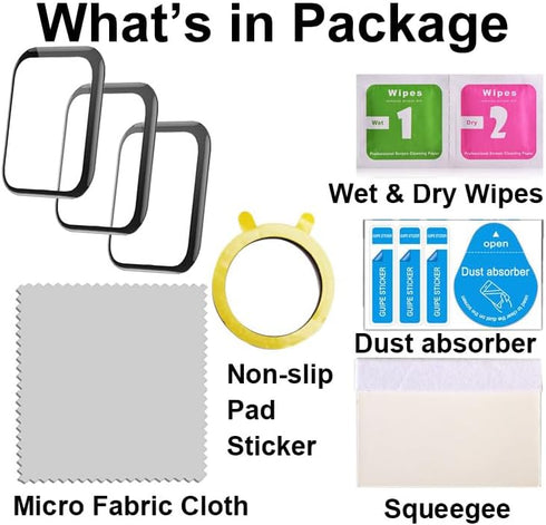 3D Screen Protector Compatible with 1.3 inches ID205L Smart Watch, 3-PACK for ID205 Series