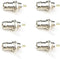 BNC Chassis Panel Mount Socket - Female Jack Solder Type Connectors Adapter (6-Pack)