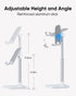 Cell Phone Stand - Height Adjustable Phone Holder for Desk, Compatible with iPhone, Galaxy, and All Mobile Phones