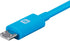 Monoprice USB Type-A to Micro Type-B Cable, 6 Feet, Blue, 2.4 Amp, Polycarbonate Connector Heads
