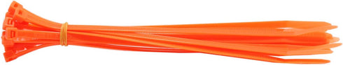 QualGear CT1-MC-200-P Self-Locking Cable Ties, Assorted, 200/Poly Bag, Green, Black, Yellow, Orange