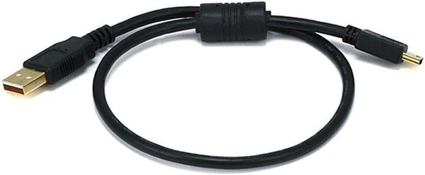 Monoprice 1.5-Feet USB 2.0 A Male to Mini-B 5pin Male Cable with Ferrite Core (Gold Plated) - Black