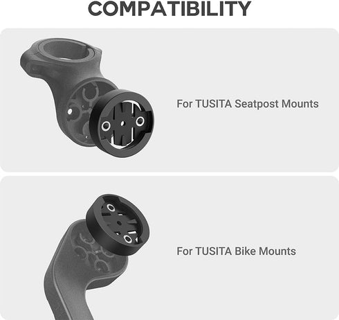 TUSITA Replacement Mount Insert Adapter Compatible with Garmin Bike Computer, Radar Tail Light Mount - 2 Pack
