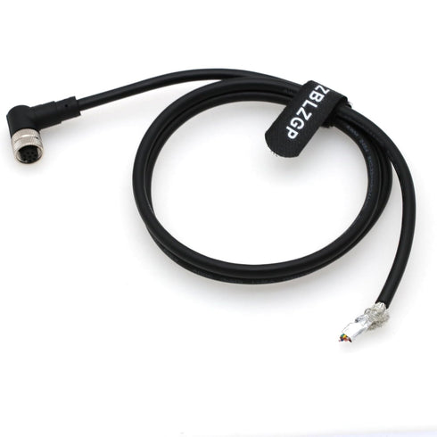 M12 A-Code Elbow 8 Pin Female Sensor Connector Shielded Cable to Flying Leads for Actuator Industrial Automation Profibus 1M/3.3FT