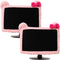 VIOKKO 2 Pcs Kawaii Elastic Monitor Dust Cover - Cat Ear Furry Pink,