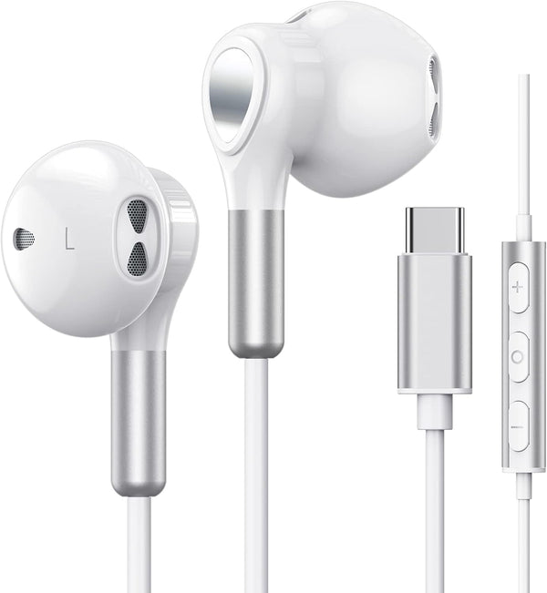 USB C Headphones, Wired Earbuds with Microphone for Samsung Galaxy S23 Ultra S22 S21 FE S20 A54 A53, USB Type C