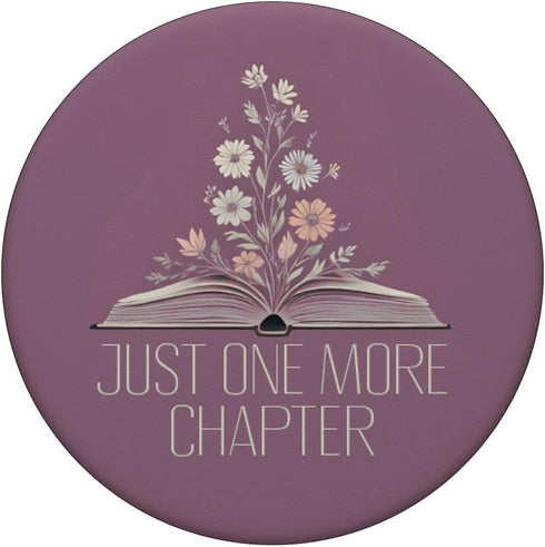 PopSockets Standard PopGrip Just One More Chapter Floral Reading Book Lover