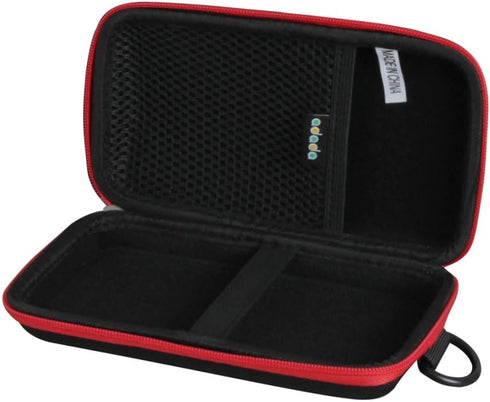 Hard Travel Case for Ekrist/LanLuk Portable Charger Power Bank 25800mAh (Black + Red Zipper)