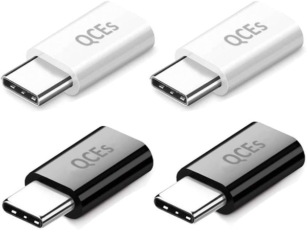4-Pack Micro USB to USB C Adapter, Fast Charging Connector for iPhone 15 Pro Plus, Samsung Galaxy S22/S21, Google Pixel