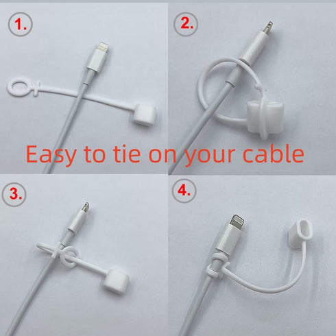Silicone Anti-Lost Cable Tether for Apple Pencil 1st Gen, Charging Adapter, USB C to Lightning Adapter and More