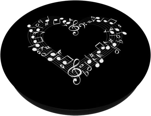 Musical Heart Love Notes Symbol PopSockets Swappable PopGrip for Musicians Gift