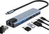 JUEJUEZI 6-in-1 USB C Hub, Ethernet Multi Port Adapter with 4K HDMI, RJ45