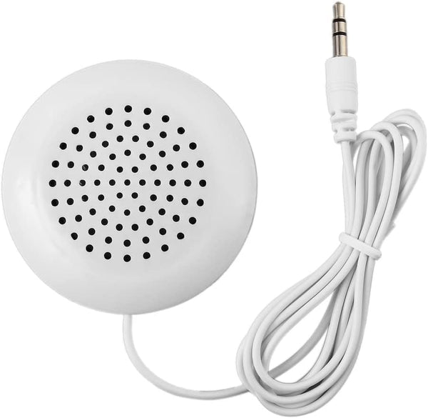 Portable 3.5mm Mini Pillow Speaker, Outdoor Stereo Speaker for iOS, Android, MP3, MP4, White