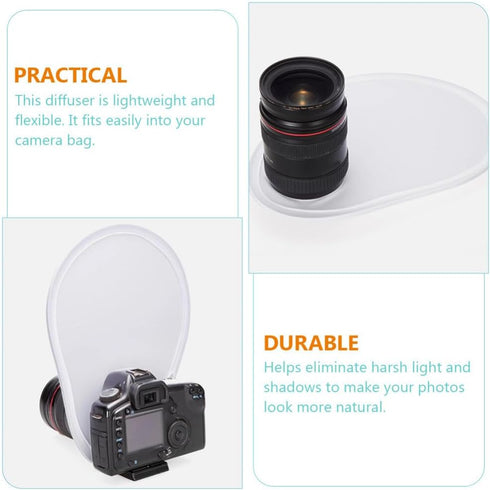 Gatuida Mini Diffuser Photography Tools, Camera Light Reflector, Speedlight Diffuser, Photo Reflector, Soft Cloth Props