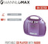 HANNLOMAX HX-327CD Portable CD Player with AM/FM Radio, Aux-in, AC/DC Dual Power Source (Purple)