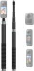 NEOSOU 110cm Invisible Selfie Stick Pole, Carbon Fiber/Lightweight/Waterproof/Extendable/Telescopic Extension Rod for Insta360 X5