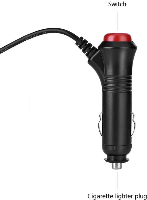 DC 5.5x2.1mm Car Charger 12V/24V Cigarette Lighter Power Supply Adapter Charger Cable for Car, Truck, Van, Boat