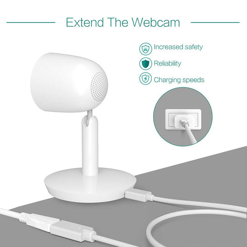 TUSITA 20ft/6M Power Extension Cable - USB C Male to Female, perfect for all your charging needs.