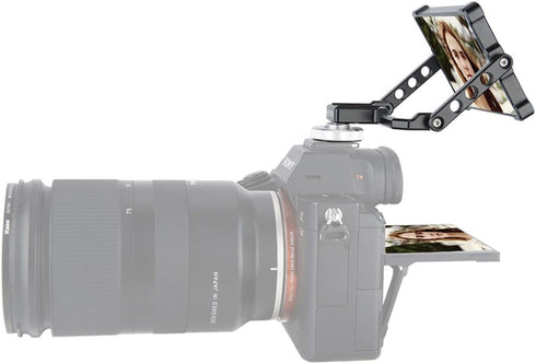 NICEYRIG Vlog Selfie Mirror Camera/Phone Mount, 360° Flip Screen Mirror for TikTok YouTube Live