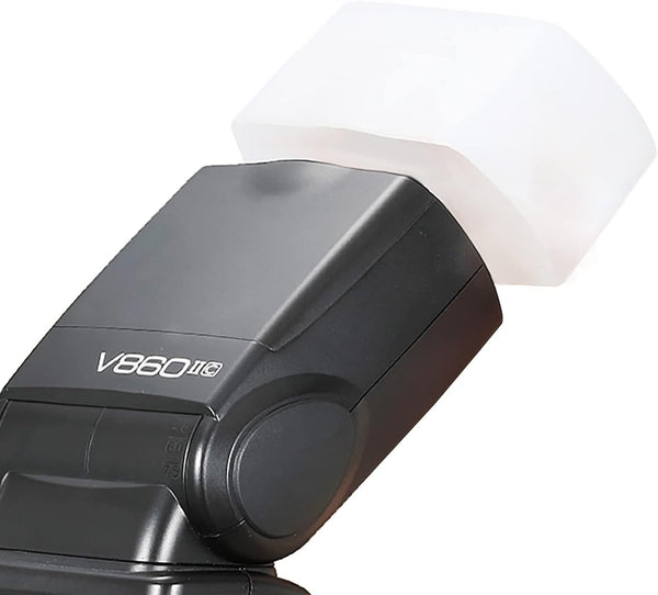White Flash Diffuser, Camera Flash Light Diffuser, Dome Bounce Light Diffuser Compatible with Godox TT600 TT685II