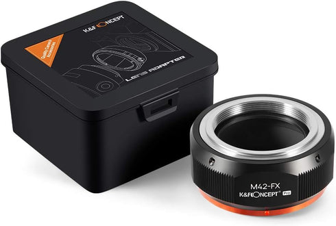 K&F Concept M42 to Fuji X Lens Mount Adapter for M42 Screw Mount Lens to Fujifilm X-Series X FX Mount Cameras