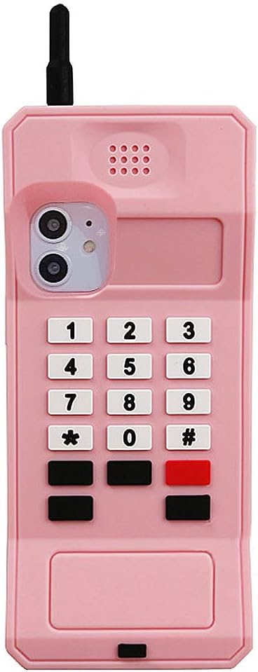 UnnFiko 3D Silicone Case for iPhone 11, Retro Classic Soft Rubber Bumper Cover, Cool Fun Thick Protective Stand Case