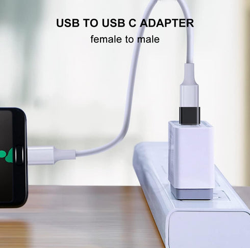 USB C to USB Adapter 4 Pack, USB Female to USB C Male OTG Adapter for MacBook Pro, Samsung Galaxy, Tablets