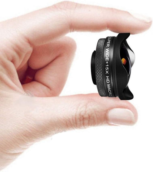 Andoer 4K Smartphone Camera Lens 0.45X Wide Angle and 15X Macro Phone Lens with Universal Clip