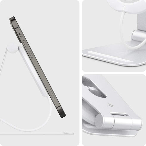 Spigen Mag Fit S Designed for MagSafe Charger Stand - Aluminum Adjustable Phone Stand Compatible with iPhone