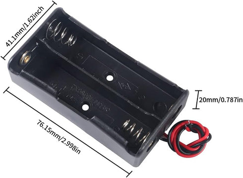 DORHEA 12PCS 18650 18650 3.7V, 1/2/3/4 3.7V 1/2/3/4 18650 Battery Holder Bundle with Wire Battery Holder Case x Series