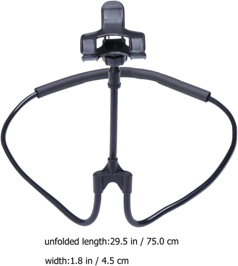 LIFKOME Phone Stand Hanging Mobile Home Phone U-Shape Flexible Universal Men Person Bracket Lazy Mount U Use and Desktop for Shape Stand Black Holder Women Neck Rack Live Cellphone Stand