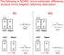 uxcell MC-58 Rolling Door Contact Magnetic Reed Switch Alarm with 2 Wires for N.O. Applications