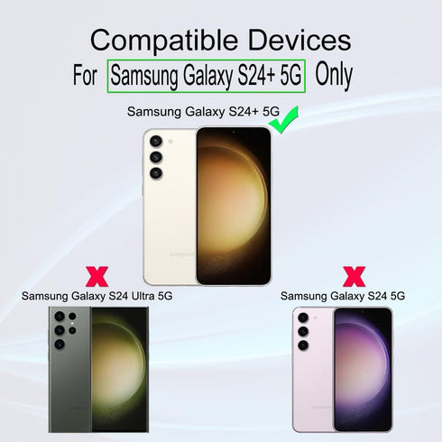 Ibywind 2 Pack Screen Protector For Samsung Galaxy S24+/S24 Plus 5G 6.7",9H Hardness Tempered Glass,With 1Pc Camera Lens Protector,1Pc Back Carbon Fiber Film