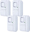 GE Personal Security Window and Door Alarm, 4 Pack, DIY Protection, Wireless Chime/Alarm, White
