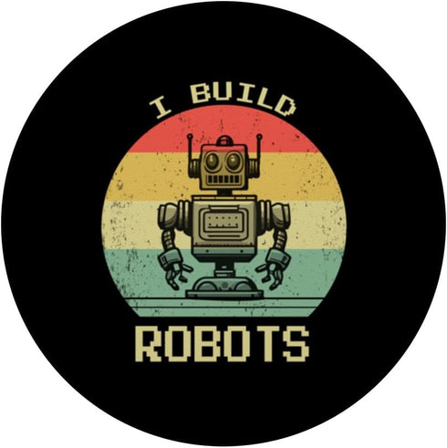 I Build Retro Vintage Robots Robotics Engineer PopSockets Standard PopGrip