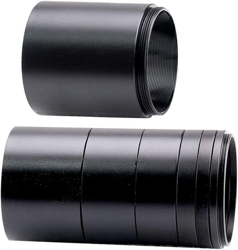 Telescope T2-Extension Tube Kit for SLR Cameras, Lengths 3mm to 55mm, M42x0.75 on Both Sides (Upgraded)