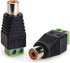 MOBOREST RCA Cable Audio Adapter - Phono RCA Male Plug to AV Screw Terminal Audio/Video Speaker Wire connectors