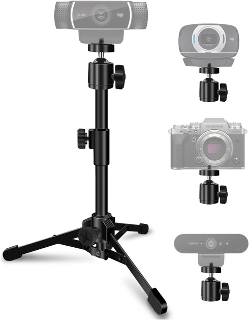 Desktop Webcam Tripod Stand for Logitech Stream Webcam C925e, C922x, C920, and Other Devices