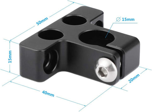 CAMVATE 15mm Single Rod Clamp with 1/4"-20 Unthreaded Mounting Points - 2318 by CAMVATE
