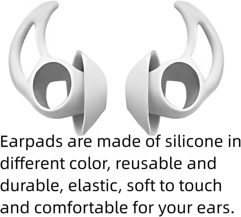 Silicone Earbud Tips, Replacement Compatible with Bose QuietComfort I and Sport Earbuds, 3 Pairs