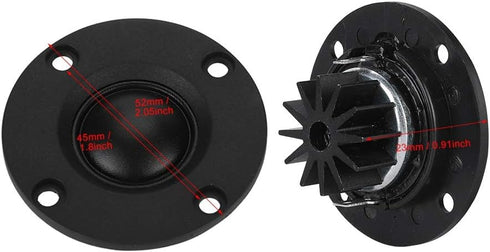 SUNGOOYUE HiFi Speaker, 2Pcs 30W 6O Silk Film Dome Speaker Magnet Treble Tweeter Loudspeaker