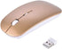 Keyboard Mouse Combo, 2.4GHz Slim Waterproof Keyboard and Mouse Kit for Desktop, Computer, PC (Gold)