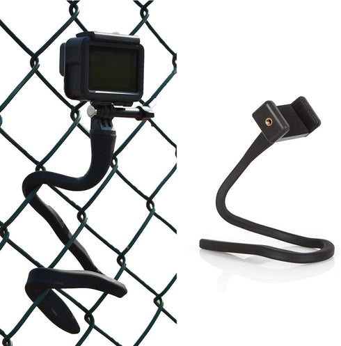 Fence Mount Chain Link Mount for Action Camera Phone, Flexible Clamp Selfie Pole Gooseneck Mount for GoPro, Insta360,