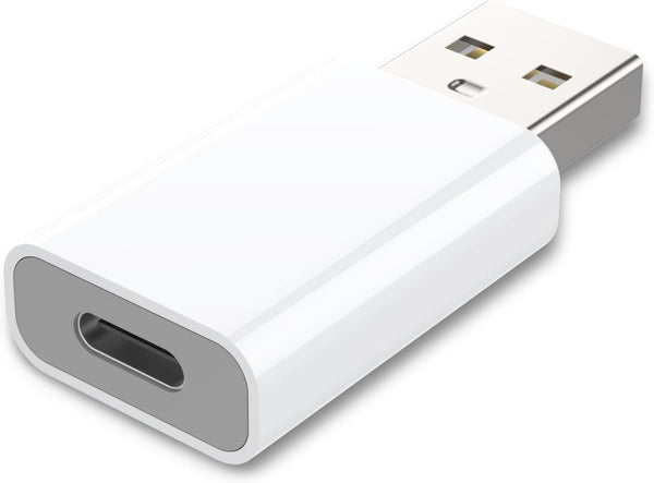 MOSWAG USB to USB C Adapter, USB C Female to USB Male for Apple MagSafe, iPhone, iPad, Galaxy Note, CarPlay
