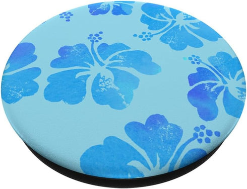 Coconut Girl Tie Dye Hibiscus Preppy Hawaiian Y2K Blue Aqua PopSockets Standard PopGrip