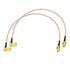 BINGFU SMA Female Bulkhead Mount to SMA Male Right Angle RG316 Antenna Extension Cable, 12 inch 30cm 2-Pack for 4G LTE