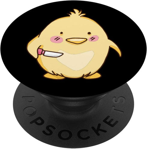Cute Little Chick With A Knife Chicken Lover Gift PopSockets Swappable PopGrip