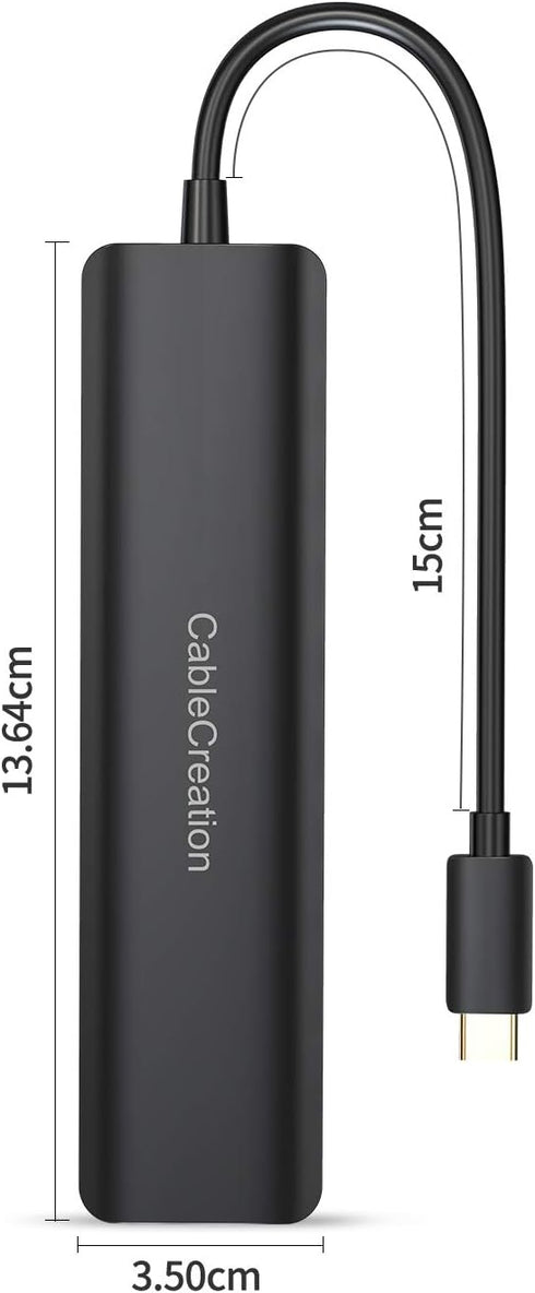 USB C Hub with Ethernet, CableCreation 7 in 1 4k@60Hz HDMI Multiport Adapter with 100W PD, 2 USB 3.0 Ports